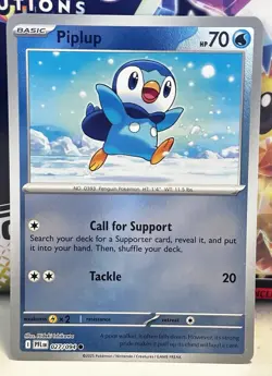 Pokemon Phantasmal Flames Series Reverse Holo Card - Piplup 027/094 - Image 1