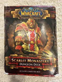 WoW Warcraft TCG SCARLET MONASTERY DUNGEON DECK COMPLETE w Treasures & Loot Card - Image 3