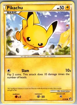 Pikachu 61/90 Non Holo Undaunted - Pokemon Card - NM - Image 1