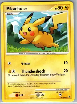 Pikachu 120/147 Non Holo Supreme Victors - Pokemon Card - NM - Image 1