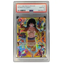 Monkey D Luffy OP09-119 SEC PSA 10 One Piece Card Game Emperors In The New World - Image 1