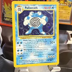 Pokemon Card - Poliwrath Base Set 2 15/130 Holo Rare SWIRL?? - Image 1