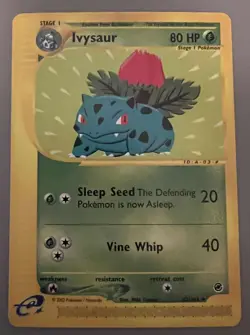 POKEMON EXPEDITION BASE SET E-READER IVYSAUR CARD 82/165 - Image 1