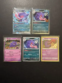 5x Gengar ex Pokemon Card Collection Holo Ultra Rare Stamped SWSH SV PTCG - Image 1