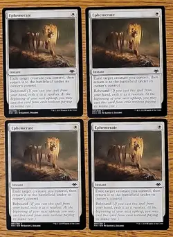 4x MTG EPHEMERATE MODERN HORIZONS x4 PLAYSET COMMON WHITE Playset NM EDH MH1 - Image 1