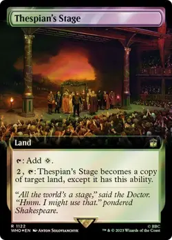 MTG - Thespian's Stage - Surge Foil - Extended Art - Doctor Who - Magic - Image 1