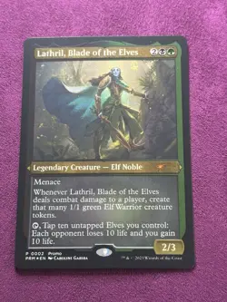 Magic The Gathering MTG LATHRIL, BLADE OF THE ELVES ETCHED FOIL Promos NM - Image 1