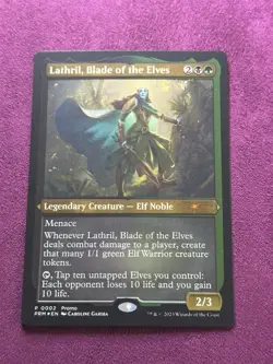 Magic The Gathering MTG LATHRIL, BLADE OF THE ELVES ETCHED FOIL Promos NM - Image 3