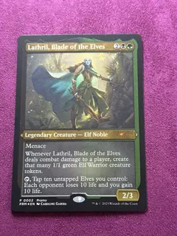 Magic The Gathering MTG LATHRIL, BLADE OF THE ELVES ETCHED FOIL Promos NM - Image 4
