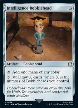 1x Intelligence Bobblehead NM-Mint, English Universes Beyond: Fallout MTG Magic - Image 1