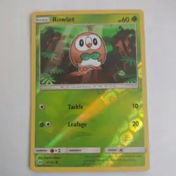 Pokemon TCG - Rowlet [Reverse Holo] - 9/149 - Sun & Moon - Light Played - Image 1