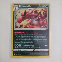 Pokemon - Krookodile Holo Rare - 113/195 - Silver Tempest - Same Day Shipping! - Image 1