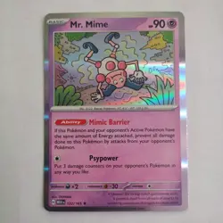 Mr. Mime - 122/165 Holo Rare Pokemon 151 - Same Day Shipping! - Image 1