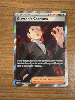 Giovanni's Charisma - 197/165 - 151 English Full Art - NM - Pokemon - Read Desc. - Image 1