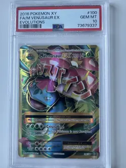 Pokemon 2016 XY Evolutions Full Art Mega Venusaur EX 100/108 PSA 10 Gem Mint - Image 2