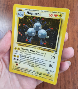 Pokemon TCG Magneton Base Set 2 9/130 holo rare with SWIRL 2000 WOTC LP - Image 5