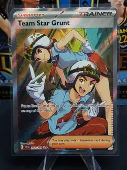 Pokemon TCG Team Star Grunt 242/198 Scarlet & Violet Base Set Full Art Rare - Image 1