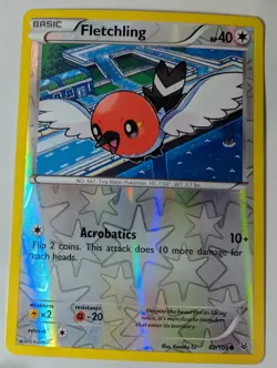 Fletchling - 82/108 XY Roaring Skies Pokemon Reverse Holo Foil Rare Nice! - Image 1