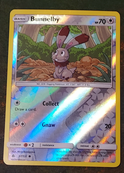 Bunnelby 97/131 SM Forbidden Light Pokemon Reverse Holo Foil Nice! - Image 1