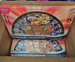 2 PACK Pokemon Blaziken Volcanion EX Premium Collection 2025 NEW Sealed IN HAND - Image 1