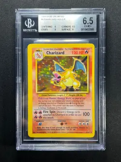 Charizard Holo 4/102 BGS 6.5 PSA 7/8 U Base Set WOTC Pokemon 1999 Rare Vintage - Image 1
