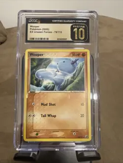 Pokemon TCG Wooper 79/115 EX Unseen Forces 2005 CGC PRISTINE 10 - Image 1