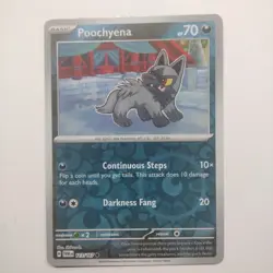 Pokemon Twilight Masquerade 113/167 Poochyena Reverse Holo - Image 1