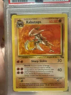PSA 10 GEM MINT Kabutops NON HOLO Pokemon Fossil Unlimited WOTC 1999 24 - Image 2