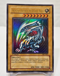 Portuguese Blue-Eyes White Dragon DIK-P001 Ultra Rare 1st Edition Yugioh 7929 - Image 1