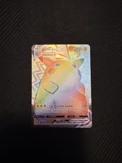 Pokemon TCG Vivid Voltage Rainbow Pikachu VMAX Secret Rare Card 188/185 - Image 1