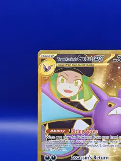 Team Rockets Crobat EX Card 242/182 Destined Rivals Pokemon TCG Nintendo 2025 NM - Image 4