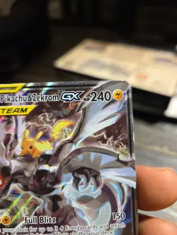 Pikachu & Zekrom GX SM168 MP-HP *Creases Pokemon Card Sun & Moon Promo Tag Team - Image 5
