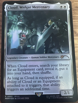Cloud, Midgar Mercenary - MTG Final Fantasy Game Edition - NM - Read Description - Image 1