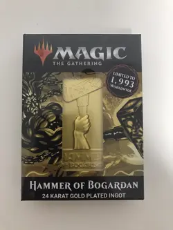 Hammer Of Bogardan 24 Karat Gold Plated Ingot Magic Gathering MTG Limited 1993 - Image 1