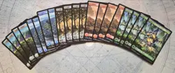MTG Lot Of 20 Chocobo Track Foil Full Art Basic Lands M/NM PACK FRESH!! - Image 1