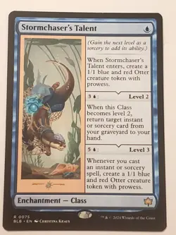 1x Stormchaser's Talent Enchantment (0075) Rare - Bloomburrow (BLB) Regular NM - Image 1