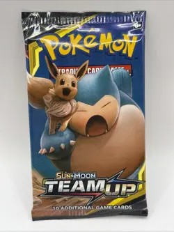 Pokemon Sun & Moon Team Up Booster Pack Sealed - Image 1