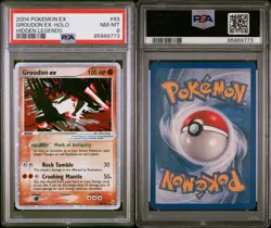 Pokemon Groudon EX Holo 93/101 PSA 8 #93 2004 EX Hidden Legends - Image 3