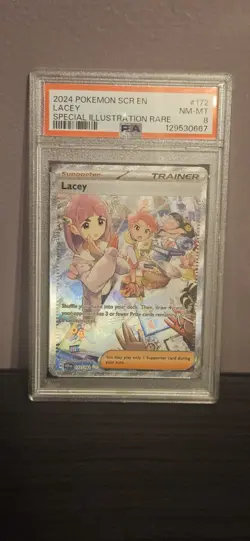 Pokemon TCG Lacey Stellar Crown 172/142 Special Illustration Rare PSA Graded 8 - Image 1