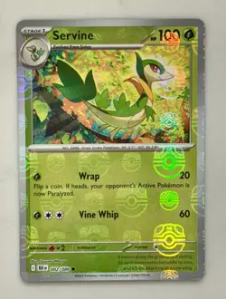 Pokemon Servine Master Ball Black Bolt Masterball Poke Ball 002/086 - NM/Mint - Image 1