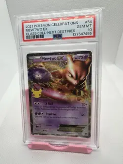 Mewtwo EX 54/99 Celebrations: Classic Collection Holo PSA 10 Pokemon - Image 1
