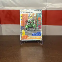 Lt. Surge's Bargain 185/132 Special Illustration Rare Pokemon Mega Evolution NM - Image 1