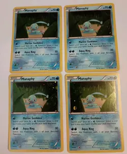 4x Pokemon Mythical Collrction Manaphy XY Promos XY190 LP/NMCosmos Holo Rare 4x - Image 1