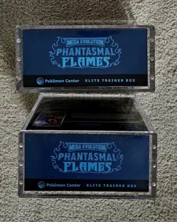 2X Phantasmal Flames Pokemon Center Elite Trainer Box SEALED with acrylic cases - Image 3