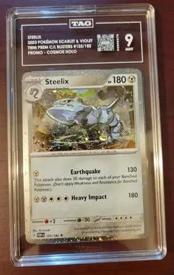 MINT Pokemon Paradox Rift Steelix 125/182 Cosmos Holo Promo - TAG 9 - Image 1