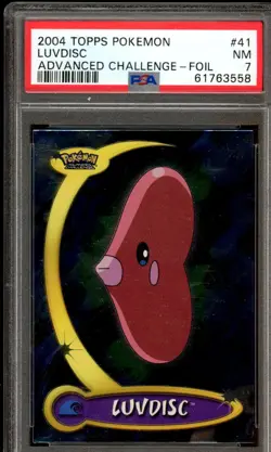 2004 Topps Pokemon Advanced Challenge Luvdisc Foil #41 - PSA 7 Near Mint - Image 1