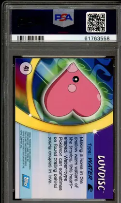 2004 Topps Pokemon Advanced Challenge Luvdisc Foil #41 - PSA 7 Near Mint - Image 2