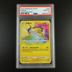PSA 10 Raikou 050/185 Pokemon Vivid Voltage Amazing Rare Holo Graded Card - Image 1