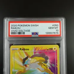 PSA 10 Raikou 050/185 Pokemon Vivid Voltage Amazing Rare Holo Graded Card - Image 2