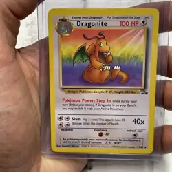 Pokemon TCG Dragonite 19/62 Fossil Non-Holo Rare Card LP WOTC Lightly Played TCG - Image 1